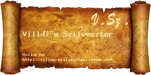 Villám Szilveszter névjegykártya